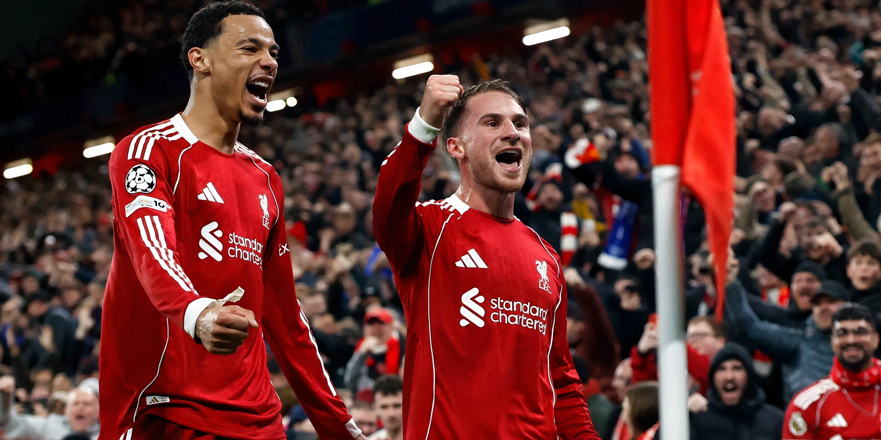 Alexis Mac Allister ăn mừng bàn thắng cho Liverpool tại Anfield